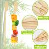 vivinin 396 PCS Bamboo Skewers, 3.5 Inches Wooden Skewers, Skewers for Appetizers Wide Flat Paddle, Skewer Sticks for Cocktail Fruit BBQ Sandwich Drink Party Supplies, 21ZQ0002 view 3