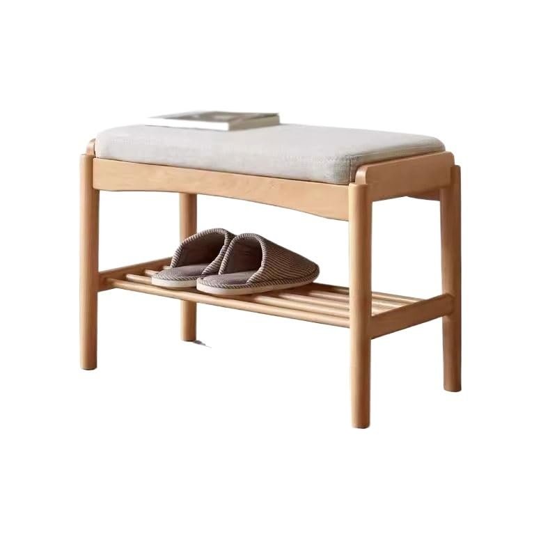 SABALON Foot Stools Ottoman Shoe Bench Solid Wood Shoe Changing Stool Shoe Changing Stool Household Entrance Soft Cushion Stool Small Household Entrance Shoe Changing Rack Shoe Changing Stool