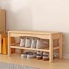 SABALON Foot Stools Ottoman Shoe Bench Solid Wood Shoe Changing Bench Household Door Shoe Rack Can Sit On The Shoe Bench to Enter The Door Shoe Cabinet Shoe Changing Stool(Color:A) view 4