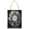 NHYDSPQ Economical Cotton Tote Bag,Clock Art Print Tote Bag,canvas Tote Bags,multi-purpose Reusable Canvas Bags view 1