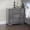 Furniture of America Del Rio 26 inches Solid Wood 3-Drawer Nightstand with Nickel Finger Pulls, Felt-Lined Top Storage Bedside Table, No Assembly for Bedroom, Guest Room, Gray view 2