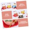 Beatifufu 5pcs Ceramic Cat Decoration Miniature Auspicious Cat Ornaments for Home and Car Decor Creative Tabletop Adornment Unique Choice for Friends and Family view 4