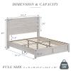 Albott Full Size Farmhouse Bed Frame with 49" Headboard, Platform Bed Frame with Wood Slats Support/No Box Spring Needed/Easy Assembly, Distressed White view 2