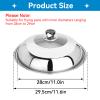 11 Inch Stainless Steel Pan Lid, Cookware and Bakeware Lids Universal Pan Lid Tempered Glass Lid Replacement Lids for Pots and Pans view 3