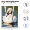 NHYDSPQ Economical Cotton Tote Bag,Cute Little Swan Print Tote Bag,canvas Tote Bags,multi-purpose Reusable Canvas Bags, 35*45cm, Style view 2