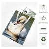 NHYDSPQ Economical Cotton Tote Bag,Cute Little Swan Print Tote Bag,canvas Tote Bags,multi-purpose Reusable Canvas Bags, 35*45cm, Style view 3