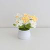 Blync Knitting Crochet Flowers Potted Plants, Fake Forget Me Not Flowers for Friends, Family and Lover, Artificial Handmade Flowers for Valentines Birthday Wedding Gift and Home Decor (Gyellow) view 2