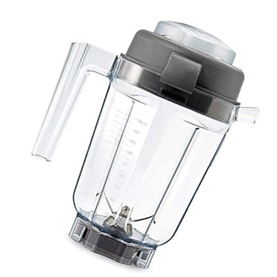 BmXauz 32oz Transparent Plastic Blender Container with Stainless Steel Blade, Compatible for Vitamix Blenders - Clear and Replacement Compatible for N0PF