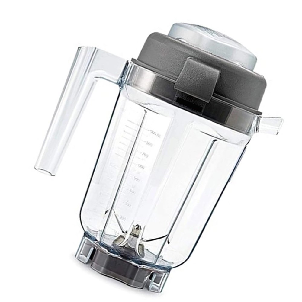 BmXauz 32oz Transparent Plastic Blender Container with Stainless Steel Blade, Compatible for Vitamix Blenders - Clear and Replacement Compatible for N0PF