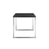 Benjara Rami 59 Inch Office Desk, Rectangular Wood Top, Square Steel Legs, Black and Chrome view 4