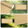 HOTSOON Light Filtering Wood Texture Roller Shades for Windows, Imitation Bamboo Fabric Cordless Roller Blinds, UV Protection Easy to Install Window Shades for Home, Door, Light Beige, 24.5"W x 48"H view 3