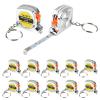 12 Pack 3ft Mini Tape Measure Keychain, Sliver Portable Retractable Small Tape Measure with Slide Lock, Construction Party Favors for Prize Bag Filler DIY Projects School Office Home Project Daily Use view 1