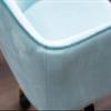 HomeLoft Basics Modern Velvet Fabric Material Adjustable Height 360 revolving Home Office Chair with Gold Metal Legs and Universal Wheels for Indoor,Aqua Light Blue view 3