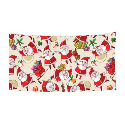 Christmas Cartoon Santa Claus print Event background banner hanging flag 70" x 35 Inch Indoor Outdoor Party Decoration