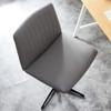 HomeLoft Basics High Grade Pu Material. Home Computer Chair Office Chair Adjustable 360  Swivel Cushion Chair with Black Foot Swivel Chair Makeup Chair Study Desk Chair. No Wheels, Grey view 4