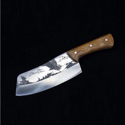 DAXXIN Meat Cleaver,Cleaver Knife, Handmade Kitchen Knife China Longquan Slicing Knife Small Kitchen Knife Stainless Steel Knife(Type C)