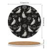 4PCS Drink Coaster Halloween Goth Absorbent Coasters Set Coffee Table Coasters for Drink Coffee Cup Beverage Coasters Wine Beer Bar Coasters view 2