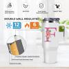 AiHeart Monogrammed Gifts for Women,Wife,Initial Cup,Personalized for Birthday Gifts,Halloween,Thanksgiving Day,Custom Tumbler with Handle 40oz-F view 2