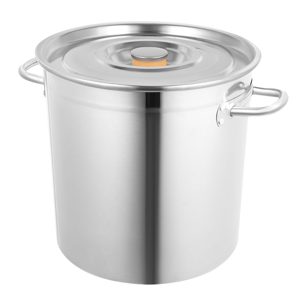 30 Quart Canning Pot Stainless Steel Soup Pot with Lid, Deep Stock Cooking Pot Canning Cookware for Home Kitchen Restaurant