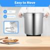 30 Quart Canning Pot Stainless Steel Soup Pot with Lid, Deep Stock Cooking Pot Canning Cookware for Home Kitchen Restaurant view 2