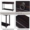 Console Table Sofa Table with Drawers for Entryway with Projecting Drawers and Long Shelf (Espresso) view 4