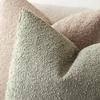 Foindtower Decorative Textured Boucle Throw Pillow Covers Accent Solid Pillow Cases Neutral Soft Cozy Couch Cushion Case for Chair Sofa Bedroom Living Room Home Decor 18x18 Inch,1PC,Dirty Sage Green view 4