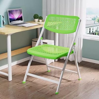 Ergonomic Folding Chair - Foldable Office Chair, Heavy Duty 440 lbs Capacity, Breathable Seat, Portable Chair for Home Office, Dining, Meeting & Outdoor Events(Green,1)