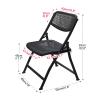 Ergonomic Folding Chair - Foldable Office Chair, Heavy Duty 440 lbs Capacity, Breathable Seat, Portable Chair for Home Office, Dining, Meeting & Outdoor Events(Green,1) view 2