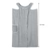 Womens Wearable Bath Towel Coral Soft Fleece Bathtub Shower Dress Bath Wrap Towel Bath Shower Cover Up Spa Beach Body Wrap view 4