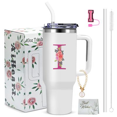 AiHeart Personalized Gifts for Women,Birthday Gift for Sister,Wife,Best Friend,Monogrammed Customized Gifts,Travel Tumbler,Iced Coffee Tumbler,for Christmas,Halloween-I