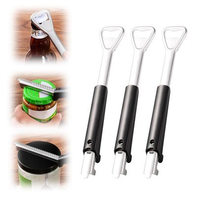 Adjustable Jar Opener for Weak Hands, 2024 New Adjustable Multifunctional Stainless Steel Can Opener, PortableJar Lid Gripper, Manual Jar Bottle Cap Opener for Home Kitchen Gadgets(3pcs)