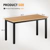 DlandHome Large Computer Desk, Composite Wood Board, Decent and Steady Home Office Desk/Workstation/Table 54.3inch Teak Black view 2