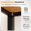 DlandHome Large Computer Desk, Composite Wood Board, Decent and Steady Home Office Desk/Workstation/Table 54.3inch Teak Black view 4