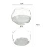 Qianly Glass Hourglass Sand Clock Sand Timer Sandglass for Gift Bedroom Bathroom Desktop Home, White view 2