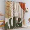 Abstract Floral Art Background Curtains for Bedroom, Bohemian Color Block Art 3D Printed Drapes, Grommet Thermal Insulated Window Treatments, for Living Room Kitchen Hotel (27.5"W x 63"L) x 2 view 2