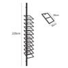 zktoermn 2pcs Wall Display Tile Holder, Floor Tile Display Stand, Metal Sample Organiser Holder, for Ceramic Tiles/Marble Floors/Wooden Doors/Window Sills(Black,2.2m(7.2ft)) view 4