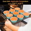 Beasea 8oz Aluminum Ramekins, 100 Pack 3.9" Mini Disposable Baking Foil Cups Ramekin Cup Cupcake Aluminum Baking Cups for Party - Lake Blue view 3