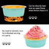 Beasea 8oz Aluminum Ramekins, 100 Pack 3.9" Mini Disposable Baking Foil Cups Ramekin Cup Cupcake Aluminum Baking Cups for Party - Lake Blue view 4