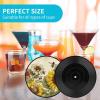 Record Coasters for Drinks CD Coasters Bees Sunflowers Daisy Rose Flowers Round Coasters Absorbent Cup Mat Anti-Slip Drink Coasters Heat Resistant Vinyl Disk Coasters for Bar Party Home Decoration view 3