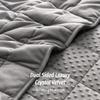 Wemore Minky Dot Weighted Blanket for Adults Twin Size 12 lbs, Soft Cozy Heavy Blanket, Breathable Blanket for All-Season with Glass Beads, Grey 60 x 80 inches view 2