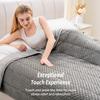 Wemore Minky Dot Weighted Blanket for Adults Twin Size 12 lbs, Soft Cozy Heavy Blanket, Breathable Blanket for All-Season with Glass Beads, Grey 60 x 80 inches view 4