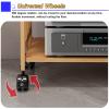 LZMZMQ Home Stereo Racks and Stands on Wheels, Mobile Bamboo Audio Amplifier Media Cabinet 2 3 4 5 Layer Adjustable Height, Living Room/Bedroom/Farmhouse Standing AV Media Shelf(Brown,L 70cm/H 5Tier) view 4