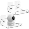 DIYEAH 2pcs U-Shaped Clear Floating Shelf Wall Mounted Storage for Small Items Modern Minimalist Design No Damage Installation for Kitchen Bathroom Living Room Decor view 1