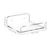 DIYEAH 2pcs U-Shaped Clear Floating Shelf Wall Mounted Storage for Small Items Modern Minimalist Design No Damage Installation for Kitchen Bathroom Living Room Decor view 3