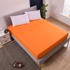 Extra Deep Bed Sheets,Kids Bedroom Solid Color Brushed Waterproof Bed Sheet, Elderly Children's Room Urine-Proof Mattress Topper,Orange,90cmX200cmX30cm view 1