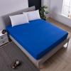 KECAPTY Deep Pockets Easy Fit,Kids Bedroom Solid Color Brushed Waterproof Bed Sheet, Elderly Children's Room Urine-Proof Mattress Topper,Blue,Queen 60X80+18in view 1