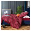 1000TC Cotton Bedding Sets Queen King Size Bed Duvet Cover Bed Sheets Linen Set 4pcs Gold Bed Set Comfortable Bedding, bedspreads(Red,Queen) view 1