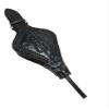 Vintage Moroccan Leather Bellows, Handmade, Approx. 42 x 13 x 19 cm / 17x7", Metal, Leather, Embossed Details view 2