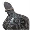 Vintage Moroccan Leather Bellows, Handmade, Approx. 42 x 13 x 19 cm / 17x7", Metal, Leather, Embossed Details view 4