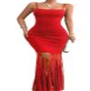 Udeniy Womens Trendy Summer Dresses Short Sleeve V Neck Boho Maxi Dress Flowy Lace Dress Floral Cocktail Dress with Belt view 1